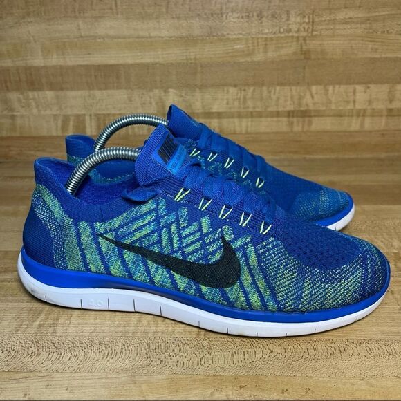 Nike Other - Nike Free 4.0 Flyknit Men's Running Shoes Size 9 Blue 717075-400